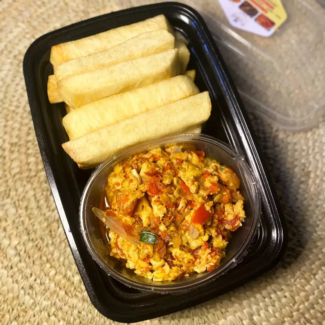 Yam porridge and egg for Saturday Standard Plan