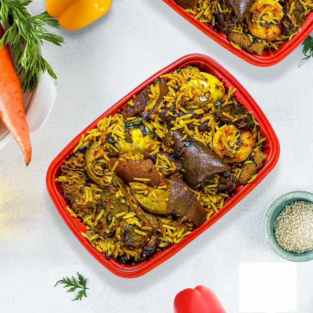 Native rice, turkey and sauce for Wednesday Premium Plan